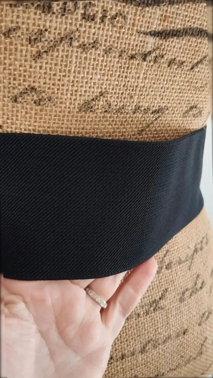 Ceinture noire élastique 75/80 cm femme - photo numéro 7