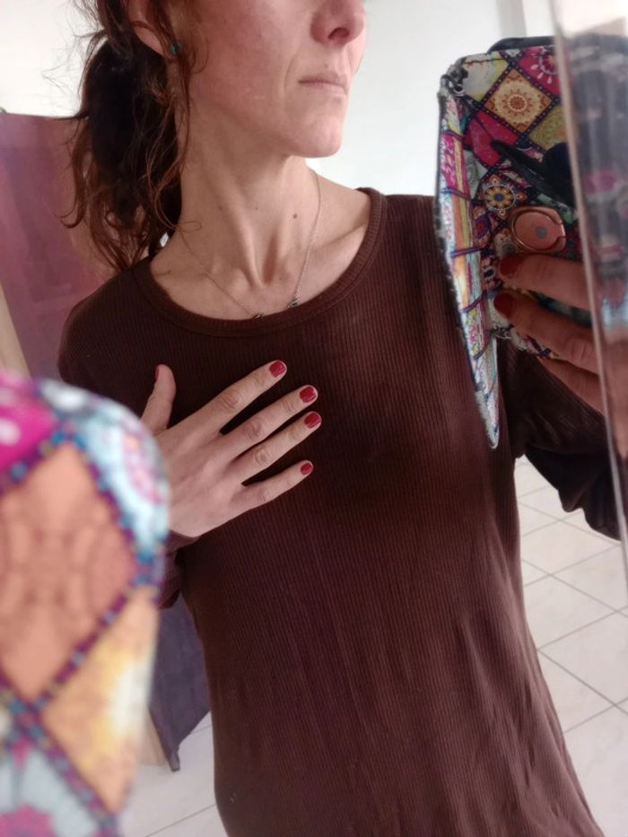 Robe femme 46 marron c81 - photo numéro 7