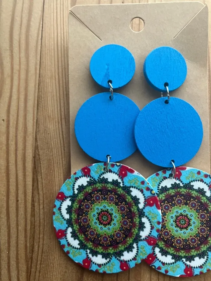 Boucle d’oreille bois - photo numéro 2