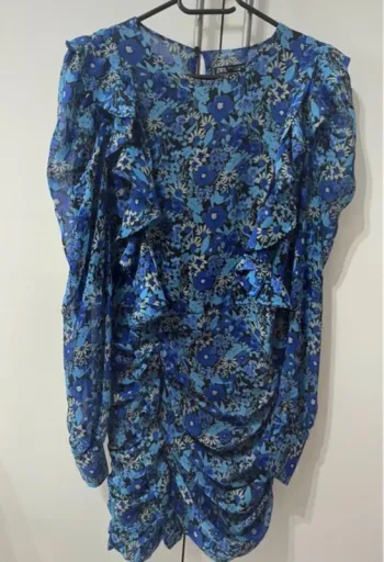 Robe fleurie bleue Zara