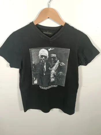 C8 t-shirt noir Two angle S