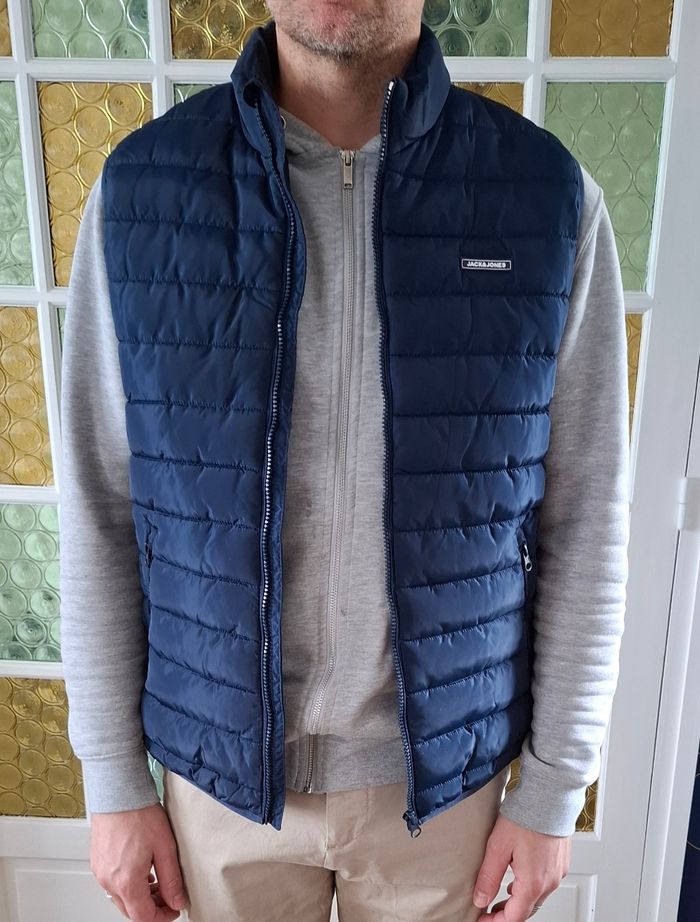 doudoune JACK & JONES bleue marine - photo numéro 2