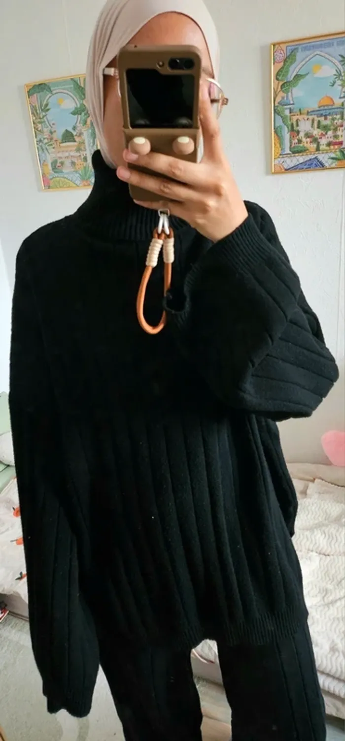 🖤 Ensemble pull & pantalon oversize noir 🖤 - photo numéro 7