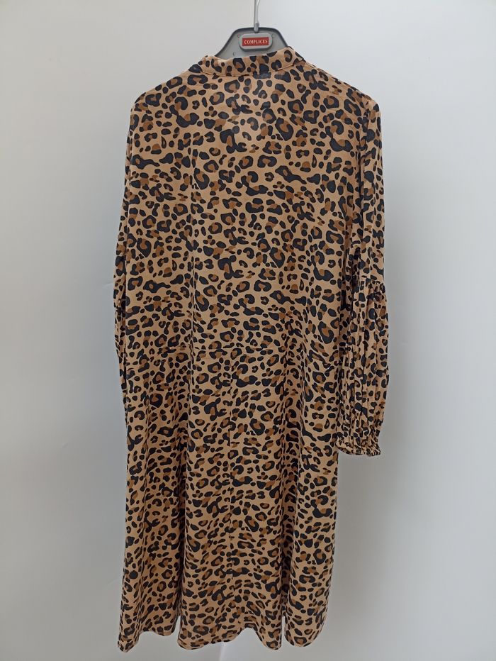 Robe manches longues imprimé léopard - photo numéro 5
