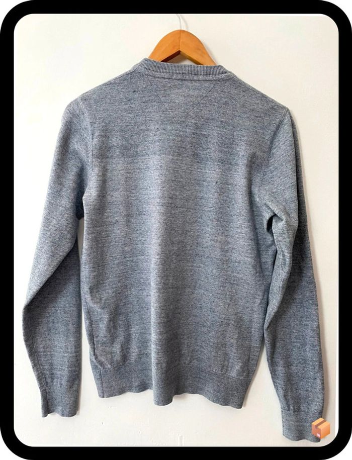 Pull Hilfiger Denim – Taille S – Gris – Col V – Homme - photo numéro 2