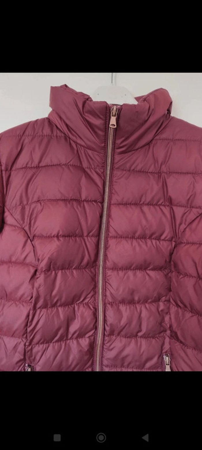 Doudoune mi longue bordeaux bien chaude taille M - photo numéro 3