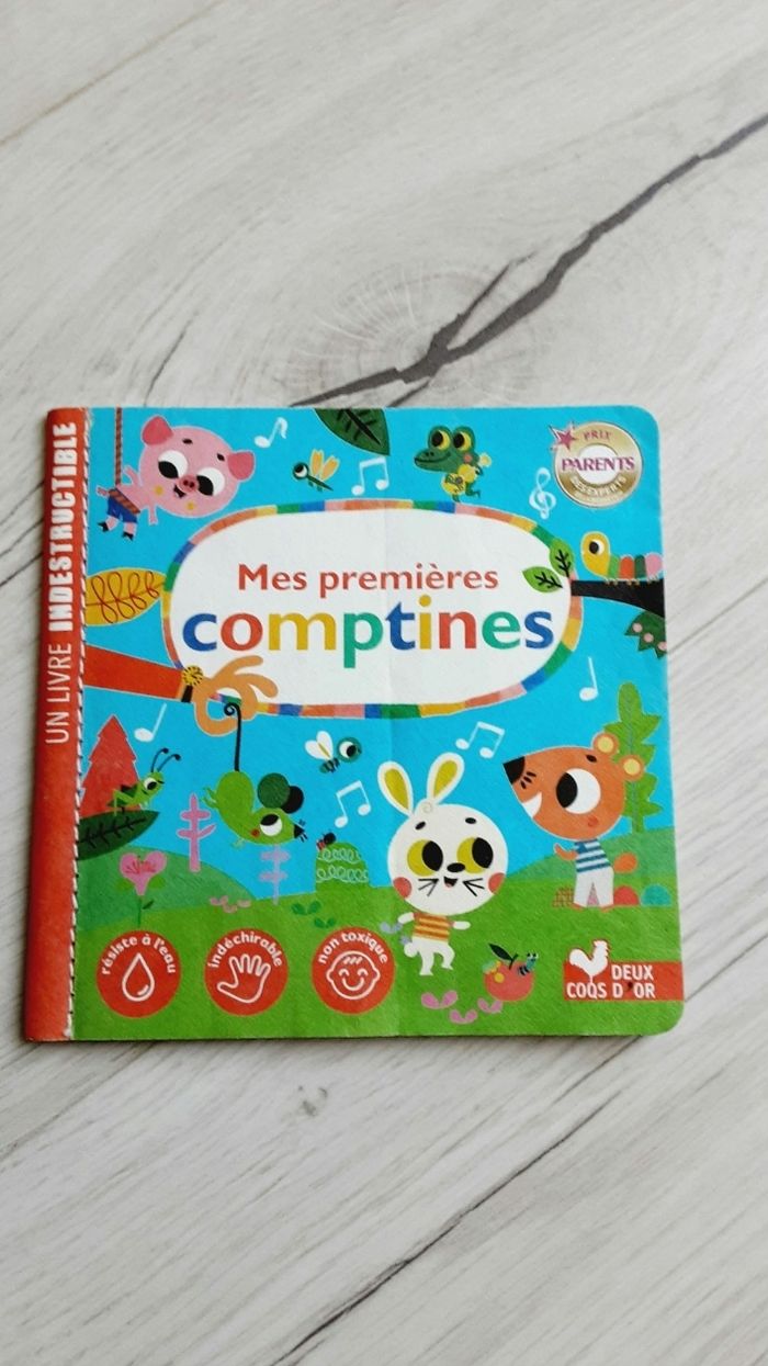 Livre indestructible enfant Mes premières comptines,  Deux coqs d'or