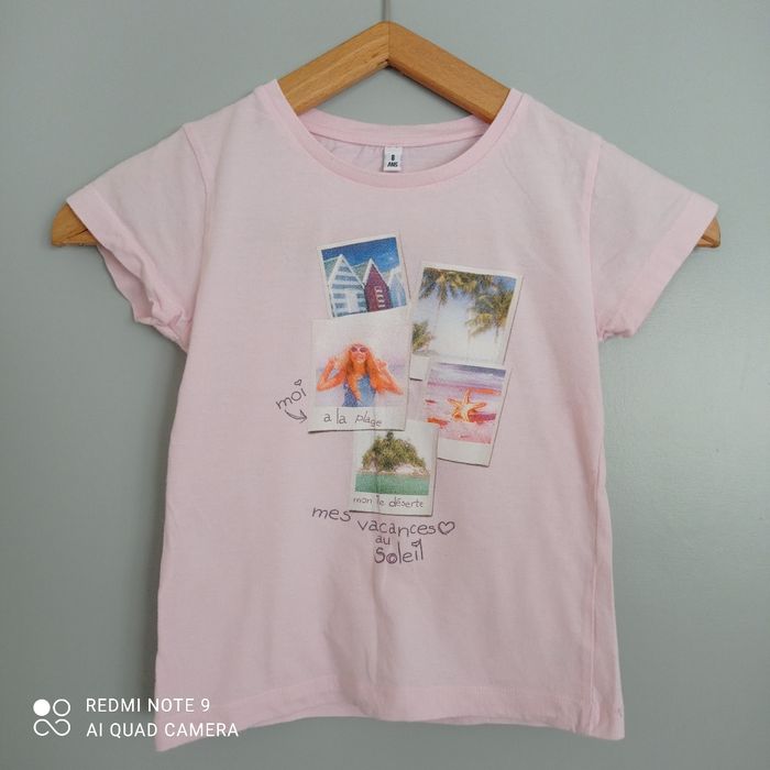 T-shirt rose 8ans - photo numéro 2