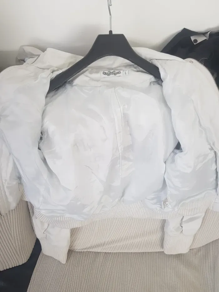 Manteau blanc "Rock You" Femme Taille L - photo numéro 8