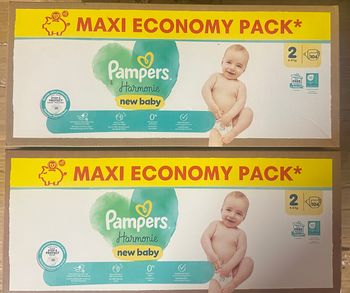 Lot de 02 cartons pampers T2 Harmonie 