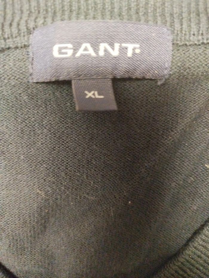 Pull fin col V noir - Gant - XL - photo numéro 3