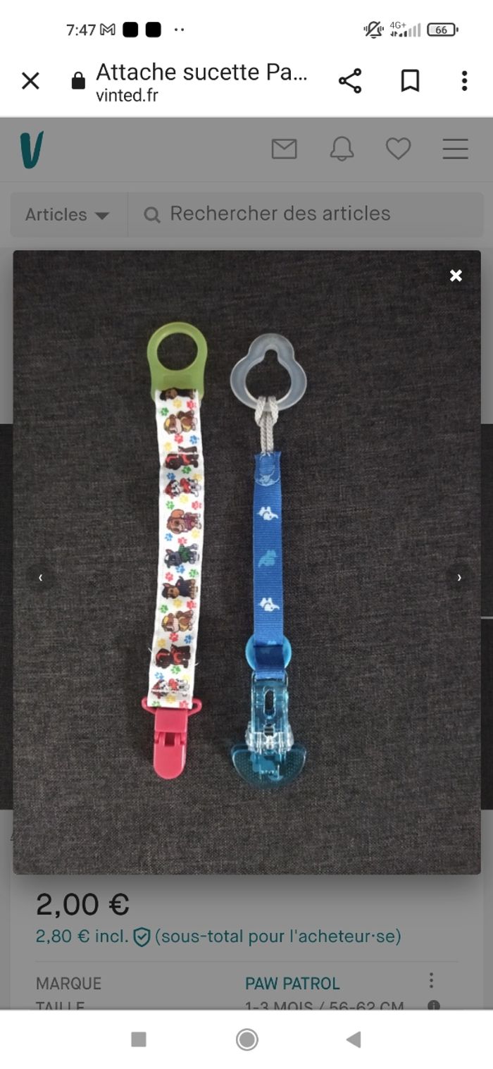 Attaches sucettes - photo numéro 2