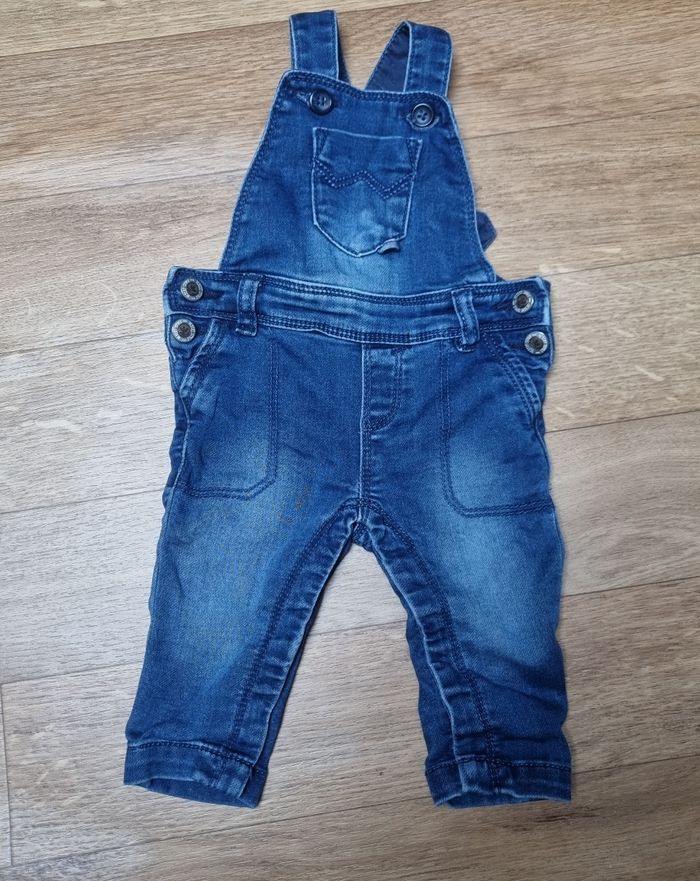 salopette en jean bleu garçon in extenso taille 3 mois 62cm