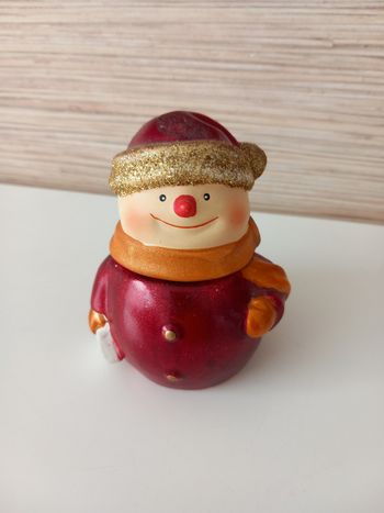 Bougie bonhomme de neige Noël 🎅