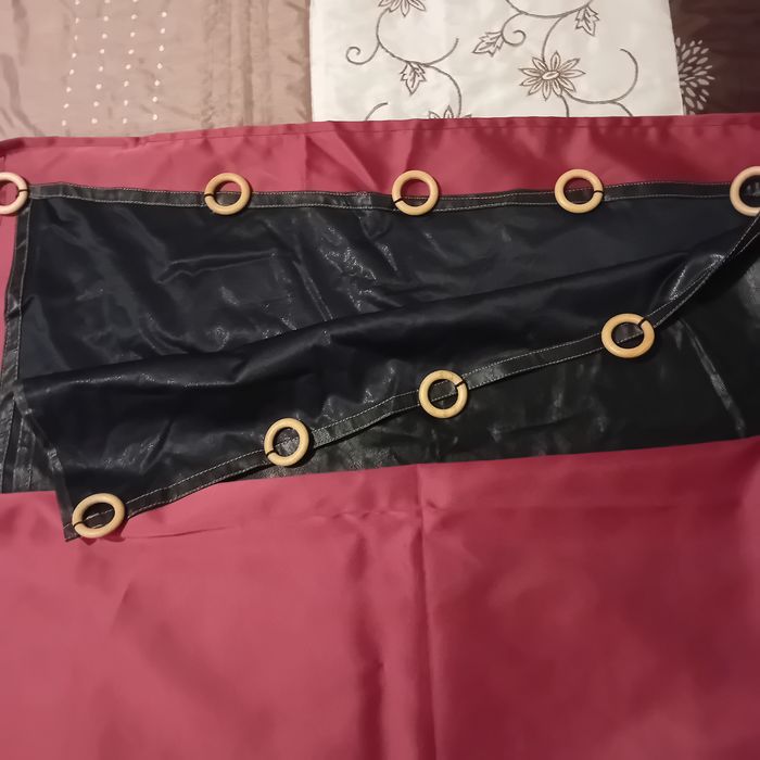 Faby27800 Rideaux x2 - Couleur : noir et bordeaux - photo numéro 2