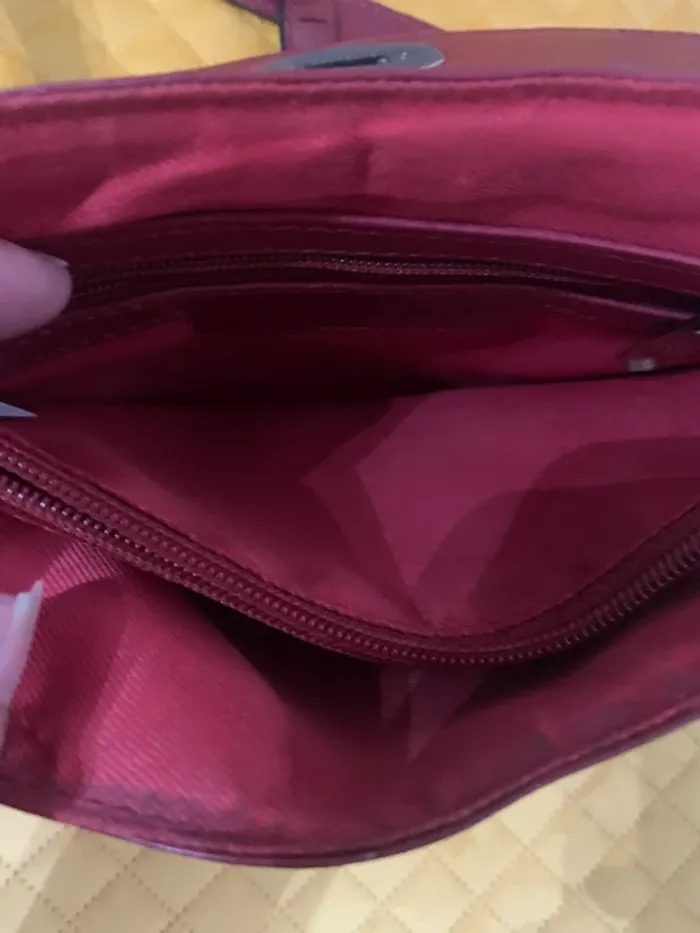 Sac à main Muska cuir bordeaux - photo numéro 7