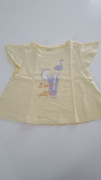 T Shirt jaune pâle / Vertbaudet / 3 ans