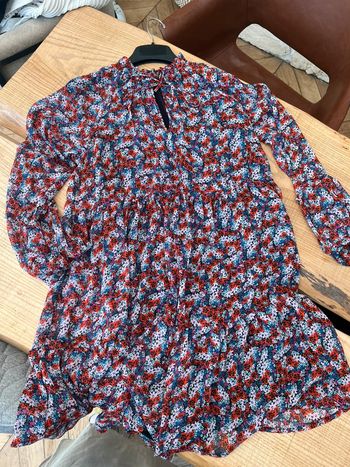 Robe taille M 38 pimkie loose voilage fleurs manches longues