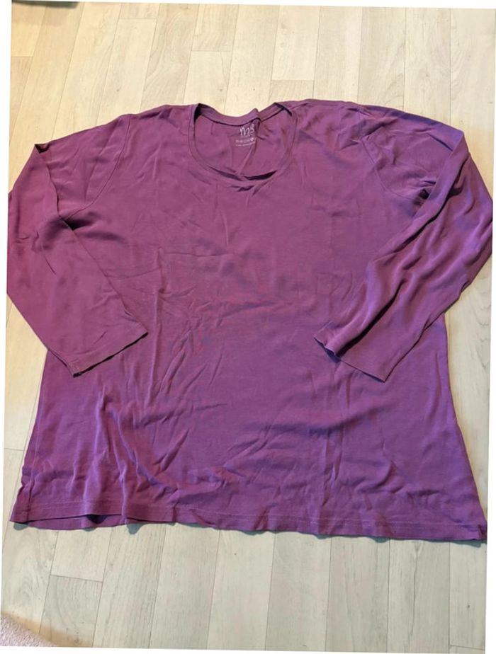T-shirt manches longues violet XXL m&s mode