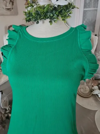 Robe verte longue sans manches Zara Taille M Neuve