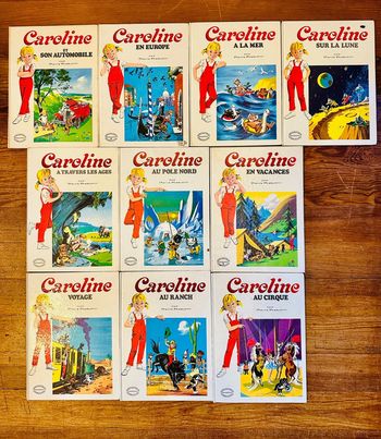 Lot de 10 grands albums Hachette bd livres Caroline Pierre Probst blancs anciens