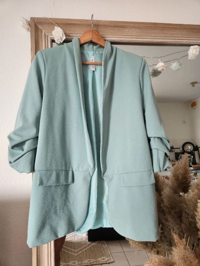 Blazer turquoise vert d'eau