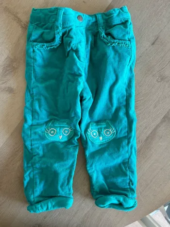 Pantalon velours vert