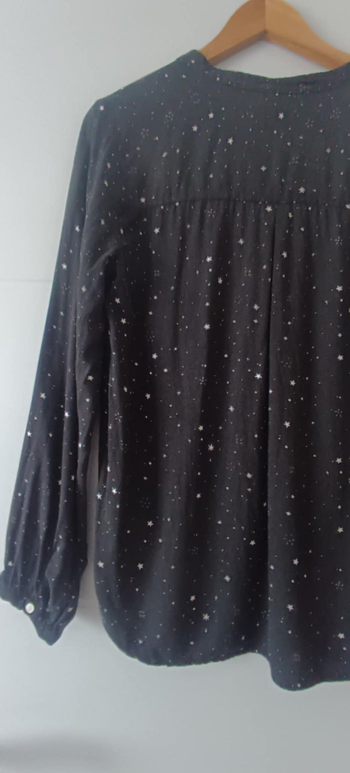 T-shirt imprimé "étoiles" noir et blanc "Tissaia Basics" Taille 44 - photo numéro 6