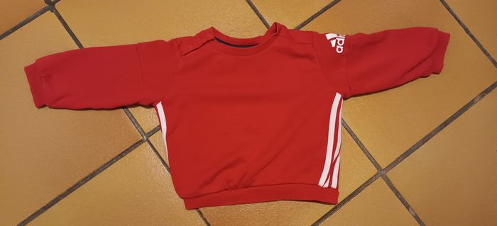 Pull sweat Adidas rouge 9 12 mois