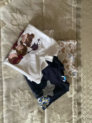 Trio camiseta manga larga niña talla 8 años