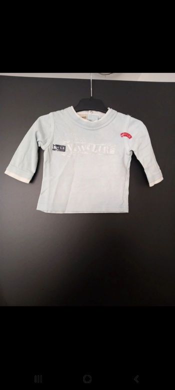 Tshirt manches longues 9mois bleu ciel