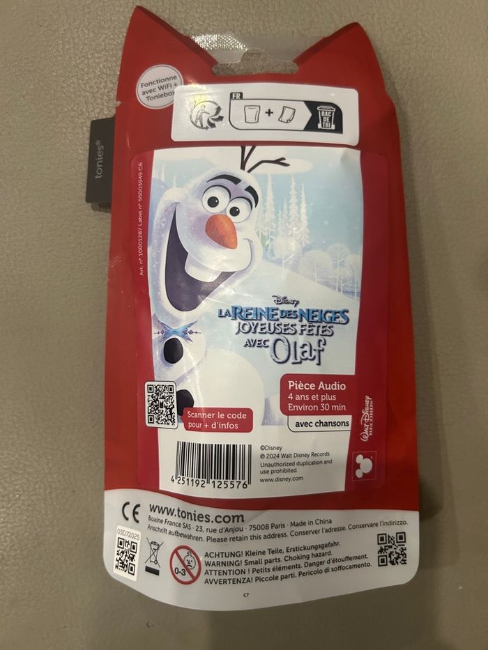 Figurine tonies Olaf pour toniebox - photo numéro 2