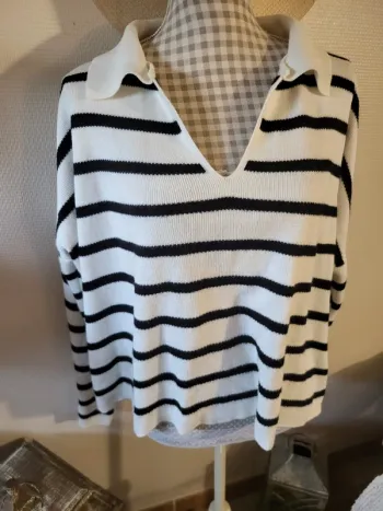 Pull marinière oversize