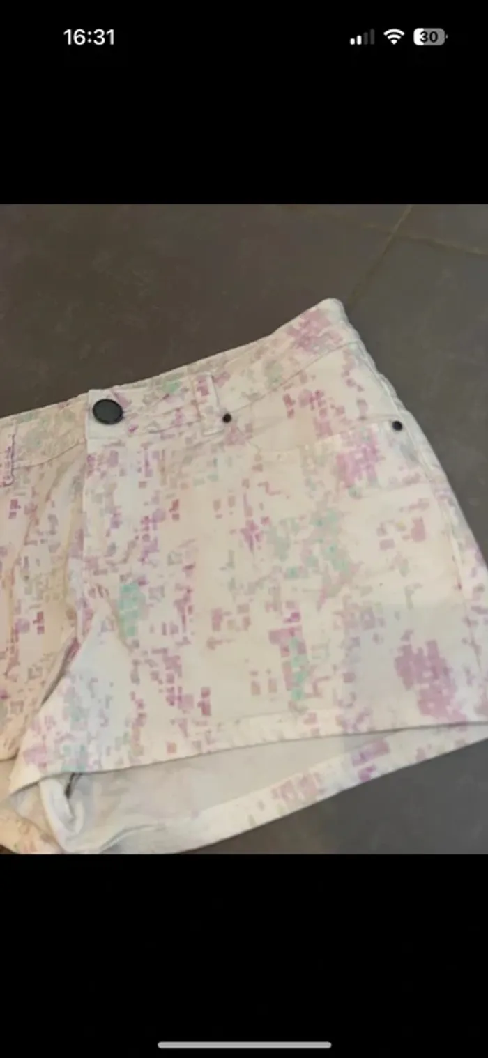 Short blanc été en jeans - photo numéro 2