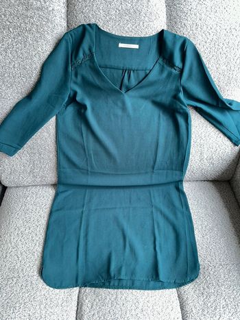 Robe fluide bleu canard / pétrole Camaïeu