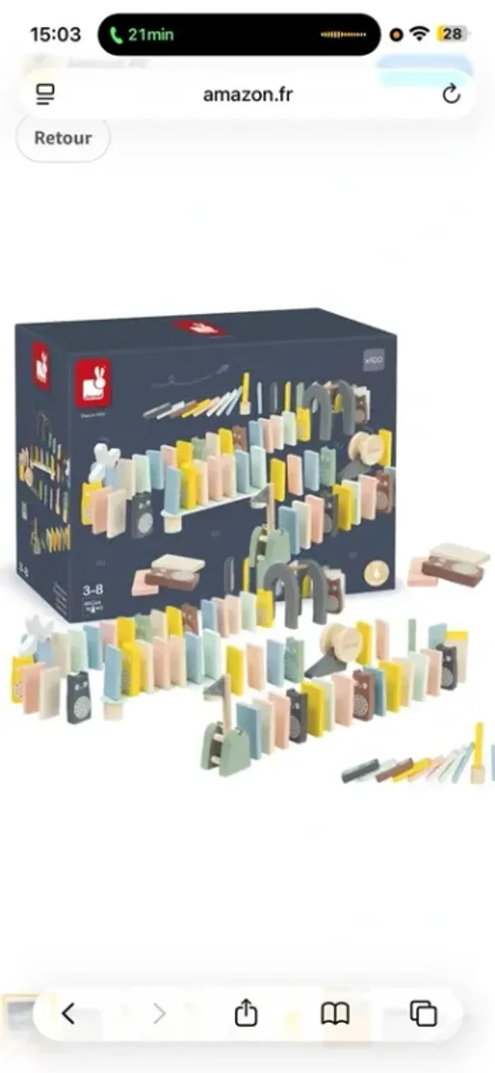 Jeu de dominos en bois Janod – Sweet Cocoon (neuf)