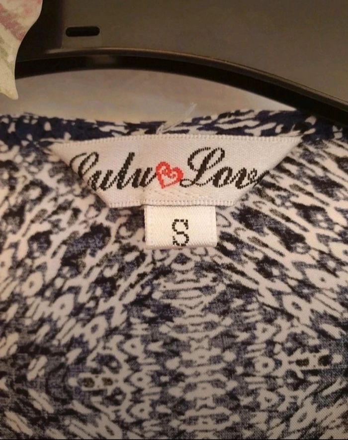 Bliuse bleu blanche lulu love taille s - photo numéro 3