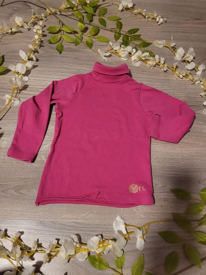 Haut col roulé fille rose orchestra 3 ans