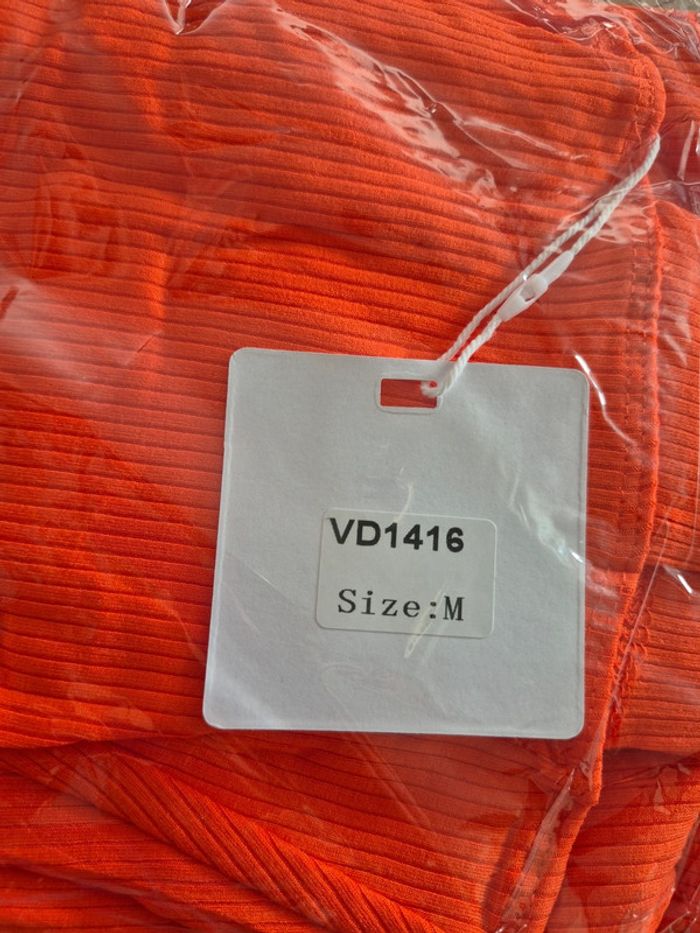 Robe Courte Orange Femme Taille M/38 - photo numéro 3