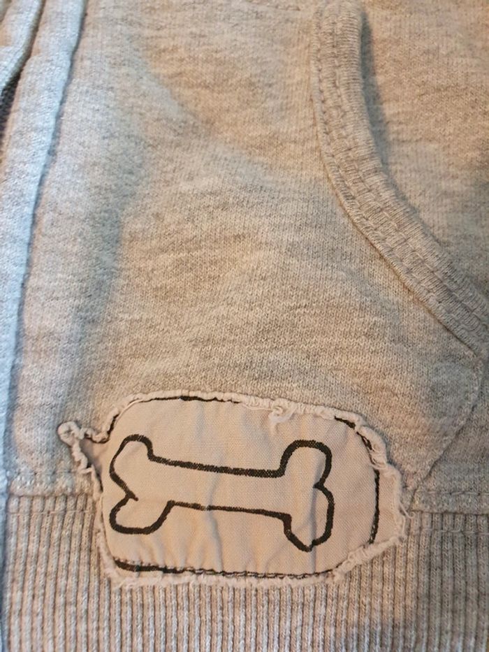 Sweat à capuche sweatshirt gris Mango 6 mois 9 mois 74 cm - photo numéro 2