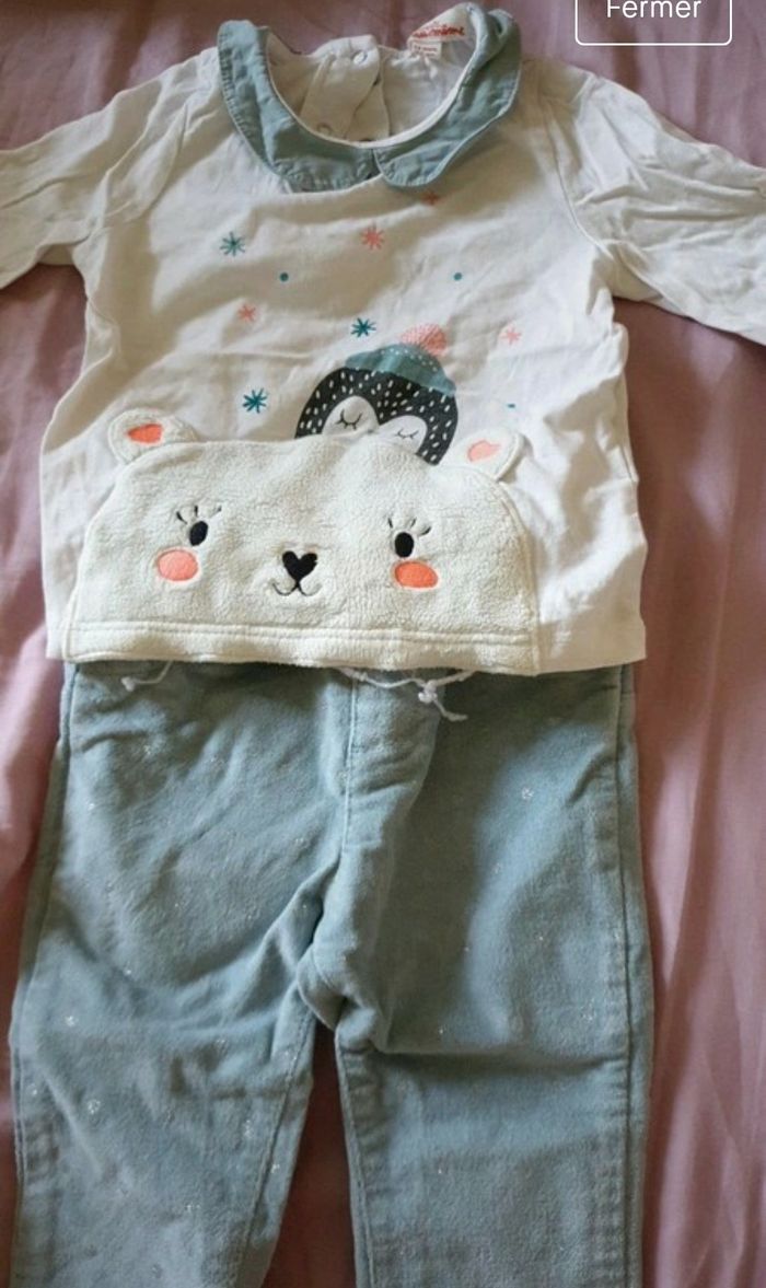 Ensemble fille 12 mois sergent major