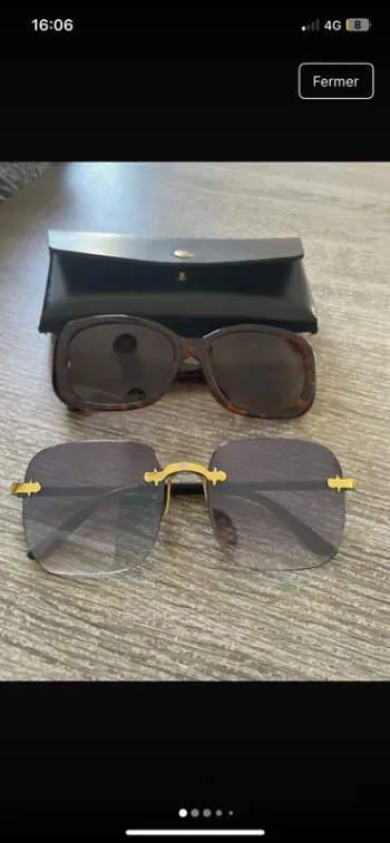 Superbe lot de 2 paires de lunettes de soleil fantaisie neuves
