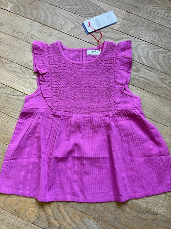 Blouse rose Cyrillus 8 ans neuve