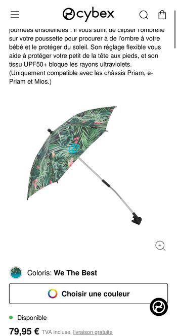 Parapluie ombrelle parasol cybex neuf