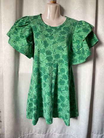 Robe verte fleurie M Zara