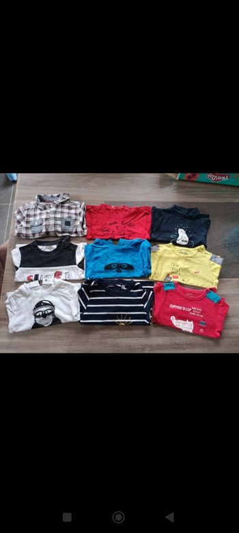 Lot 9 hauts garçon 6 mois