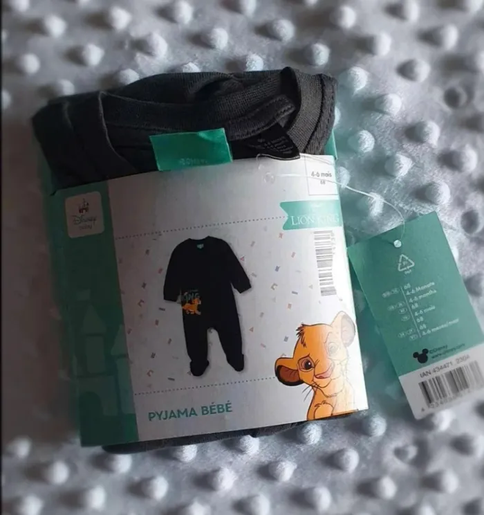 Pyjama léger disney baby simba 6 mois
