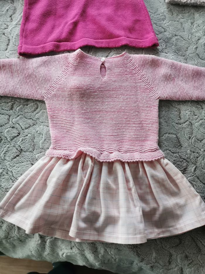 Robes et gilets bébé 18 mois lot de 4 habits roses - photo numéro 15