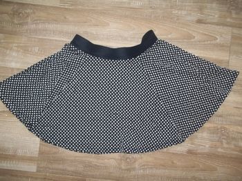 Jupe patineuse bleu marine pois blanc Kiabi(2) 10 ans