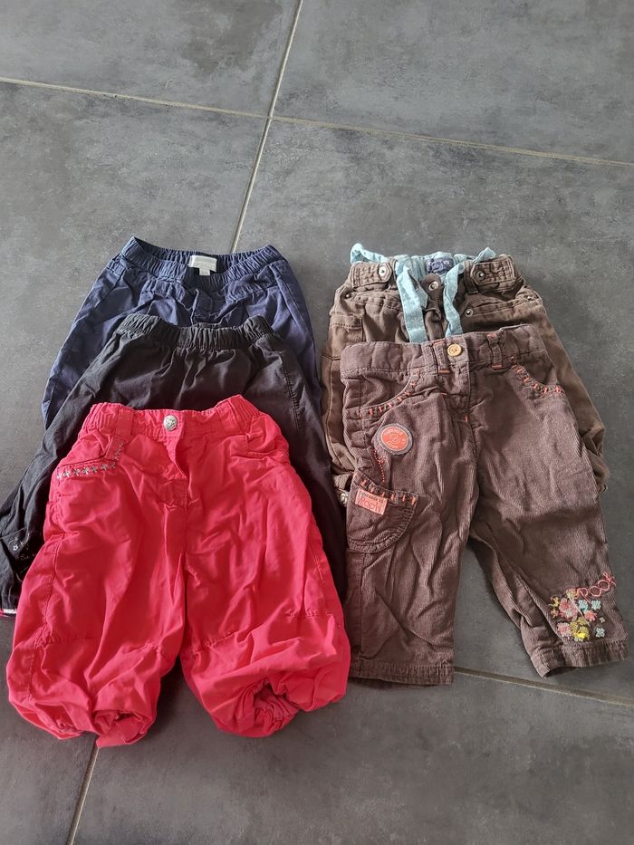 Lot 5 pantalons 6 mois